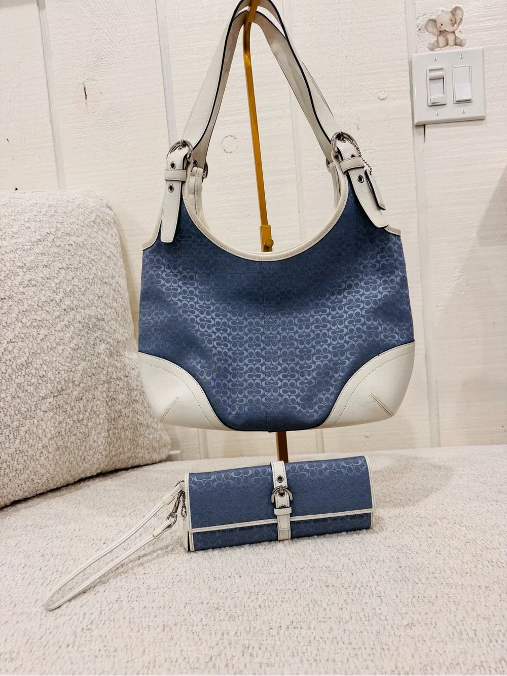 Vintage Coach Hobo Shoulder Bag with Matching Wallet